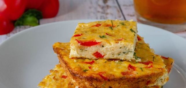 Cauliflower Casserole with Bell Peppers and Onions