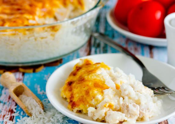 Chicken Fillet Baked with Rice