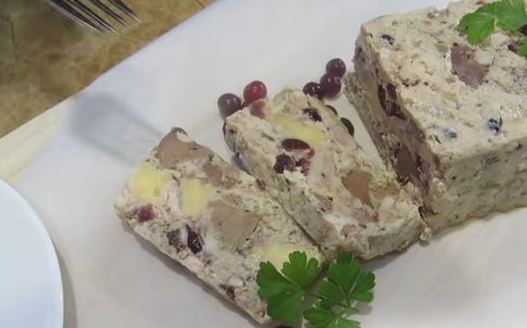 Chicken Terrine with Cranberries and Cheese