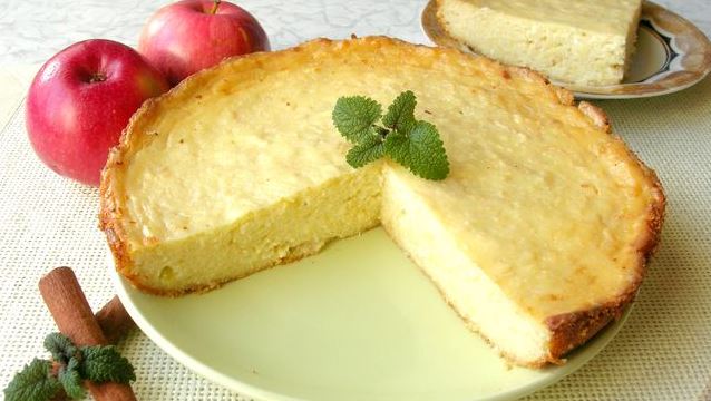 Cottage Cheese Casserole with Apples (no Flour)