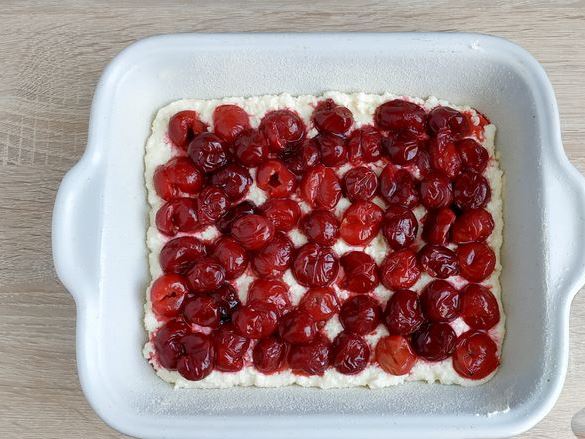 Cottage Cheese Casserole with Cherries step 6