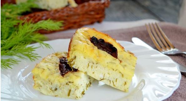 Cottage Cheese Casserole with Herbs and Sun-Dried Tomatoes