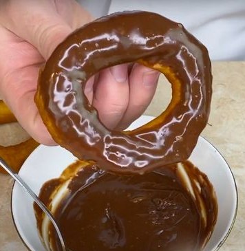 Donuts with Chocolate Glaze (Made from Yeast Dough) step 5
