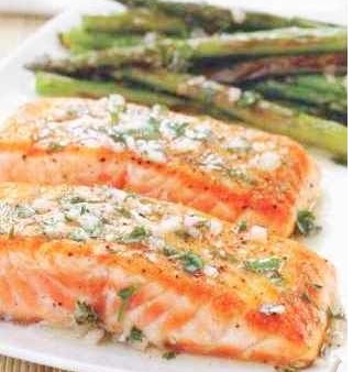 Salmon with Asparagus and Herbs