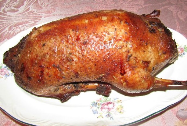 Stuffed Duck in Honey and Soy Marinade, in the Sleeve