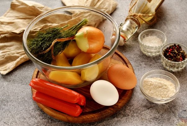 Draniki with Sausages step 1