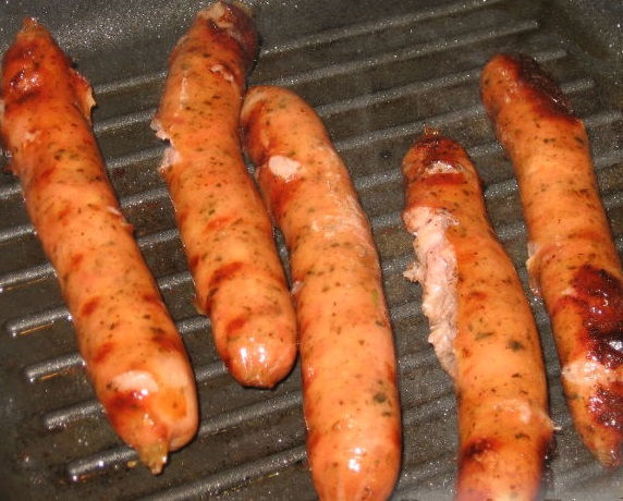 Stewed Red Cabbage with Bavarian Sausages