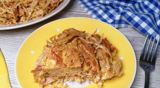 Frittata with Macaroni, Cheese and Smoked Meats