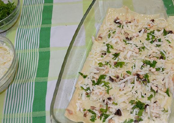 Lavash Casserole with Cheese and Mushrooms step 3