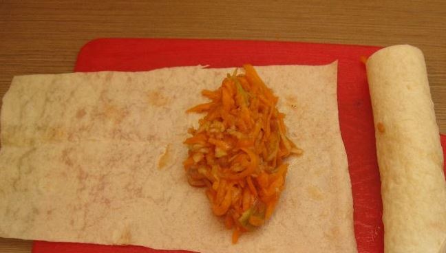 Lavash Casserole with Pumpkin and Apple (in the Microwave) step 3