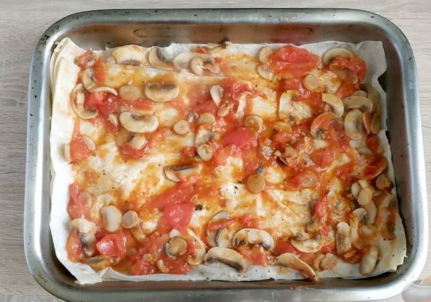 Lavash Lasagna with Minced Meat and Mushrooms step 6