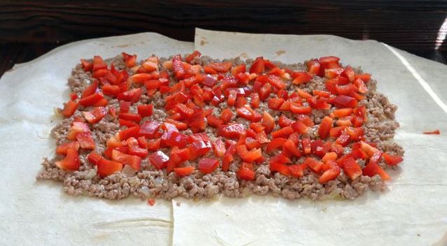 Lavash Roll with Minced Meat and Vegetables (in the Oven) step 6