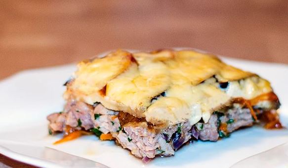 Meat Casserole with Eggplant