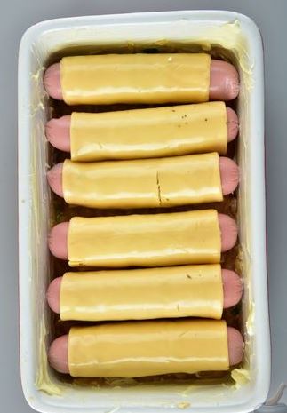 Nourishing Delicious Potato Casserole with Sausages and Cheese step 4