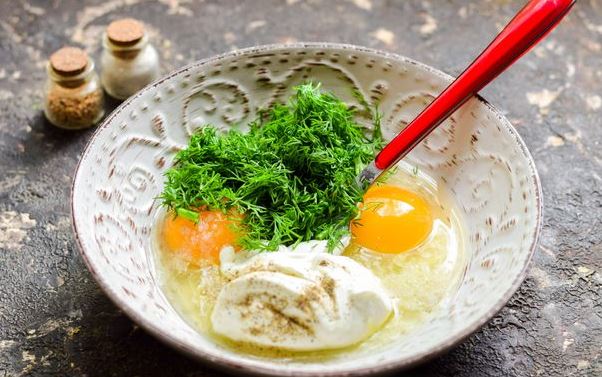 Omelet with Buckwheat, Sour Cream and Herbs step 4