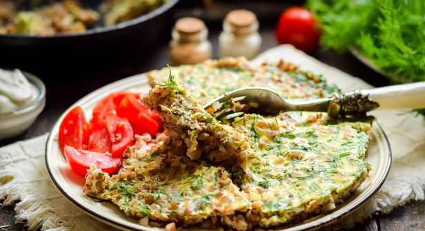 Omelet with Buckwheat, Sour Cream and Herbs step 7