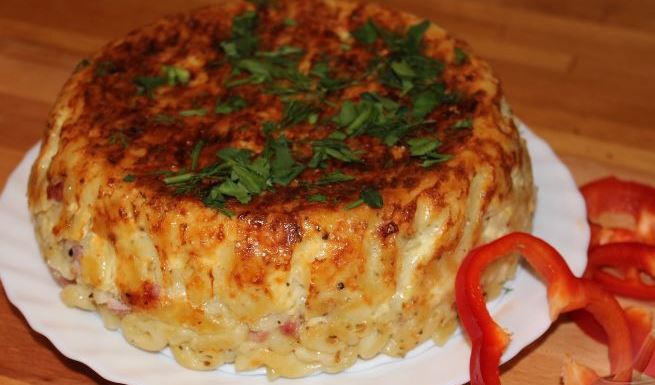 Pasta Casserole with Ham (in a Slow Cooker)