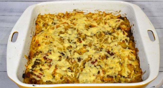 Pasta Casserole with Minced Meat, Pumpkin and Tomatoes step 12