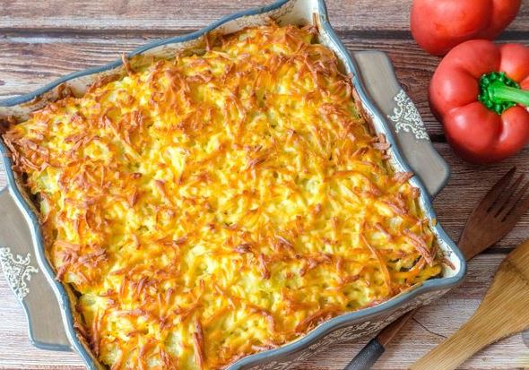 Potato Casserole with Mackerel and Cheese