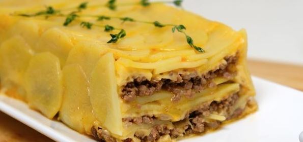 Potato Casserole with Minced Meat and Cheese