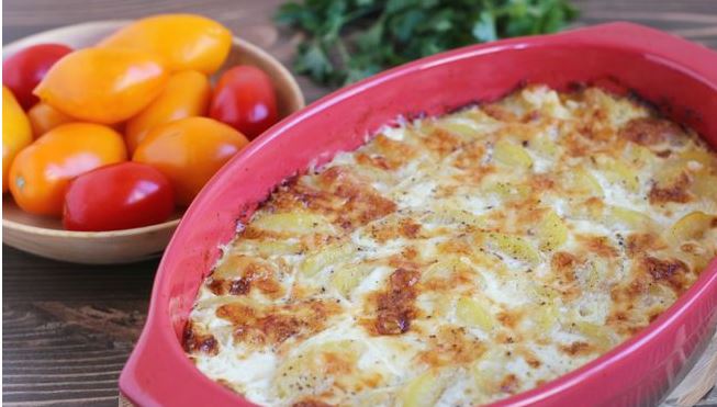Potato Casserole with Mushrooms and Onions