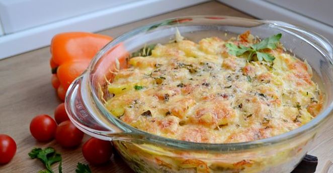 Potato Casserole with Salmon