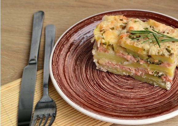 Potato Casserole with Salmon step 9