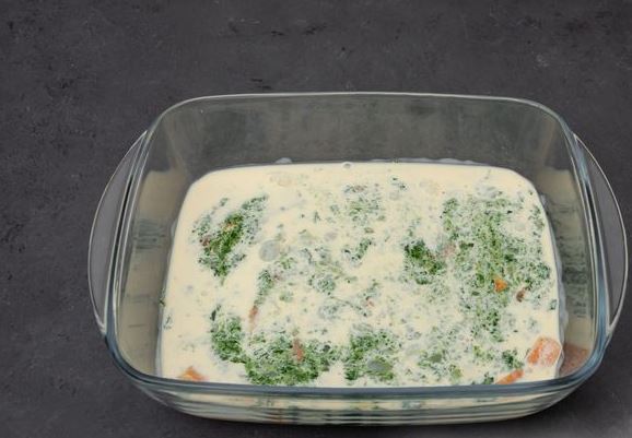 Potato Casserole with Salmon and Spinach step 8