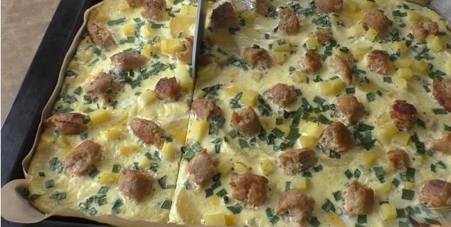 Potato Casserole with Sausages
