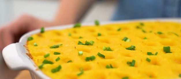 Pumpkin and Potato Casserole with Minced Meat