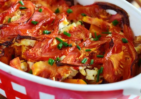 Pumpkin Baked with Tomato and Feta step 5