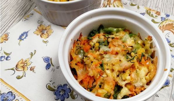 Pumpkin Casserole with Two Types of Cheese