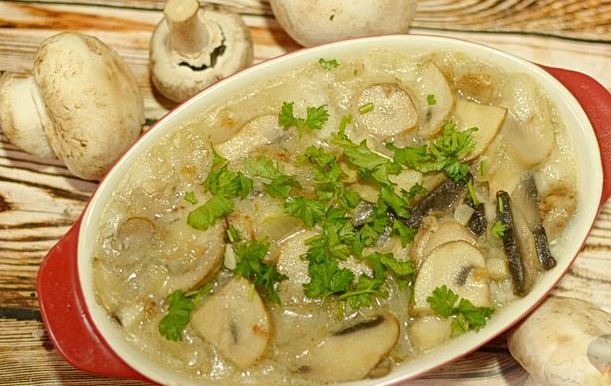Rice Baked with Mushrooms