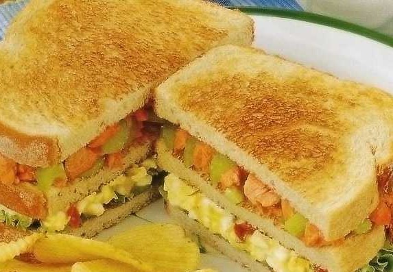 Triple Club Salmon Sandwich