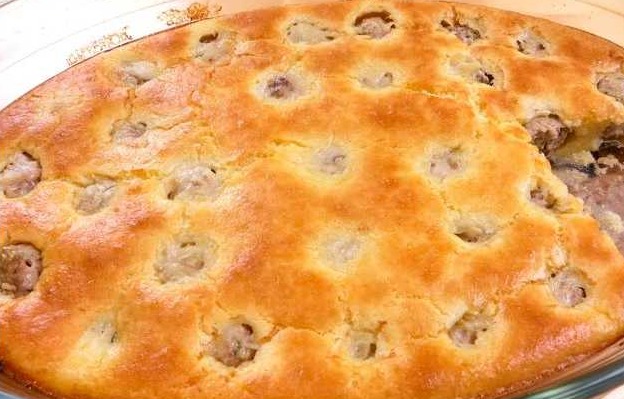 Jellied Kefir Pie with Meatballs