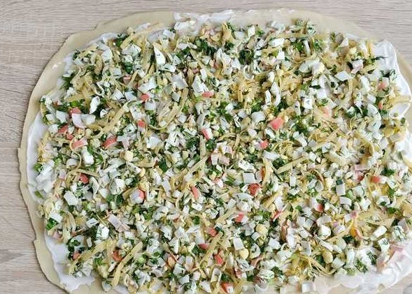 Curl Buns with Crab Sticks step 14