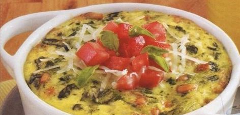 Spinach Casserole with Pesto Sauce
