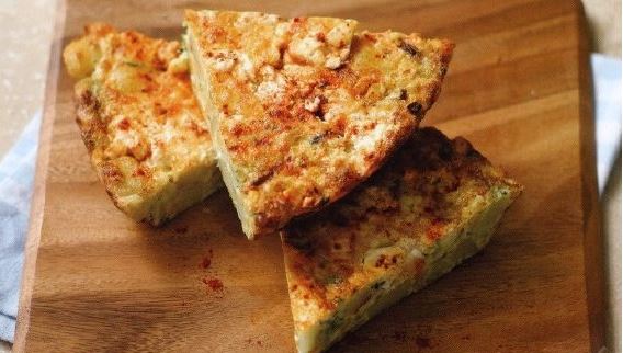 Tortilla (Omelette) with Cheese and Corn