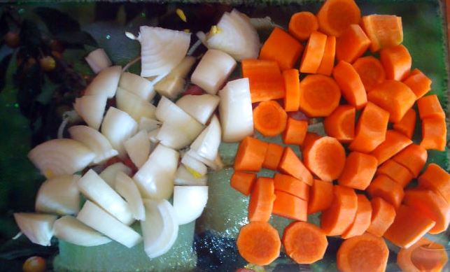 Vegetable Soufflé with Chicken step 1