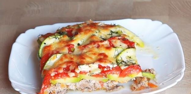 Zucchini Casserole with Minced Meat
