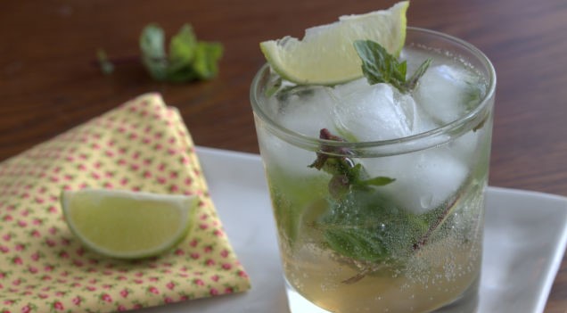 Mojito Cocktail With Mint Syrup