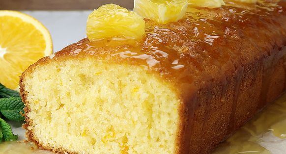 Orange Muffin with Sweet Sauce