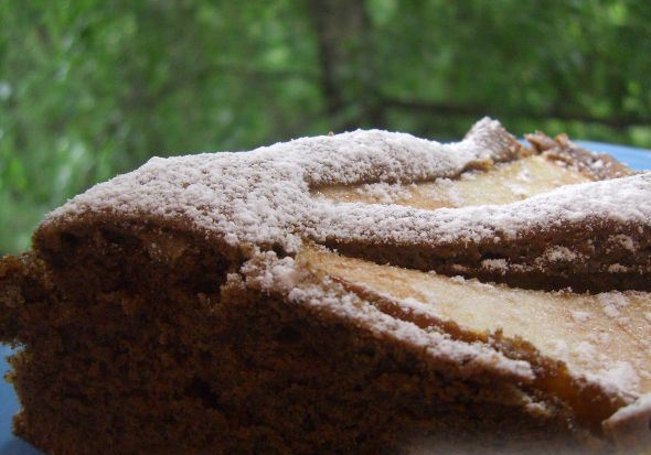Chocolate Coffee Cake with Pear