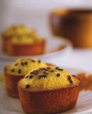 Almond Muffins with Passionfruit