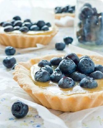 Lemon Curd and Blueberry Tartlets