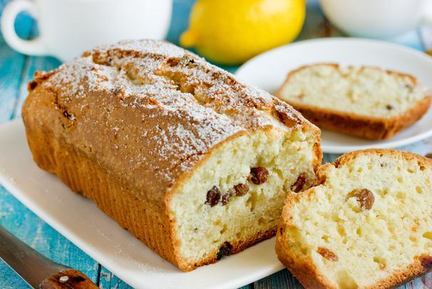 Cottage Cheese Lemon Raisin Cake