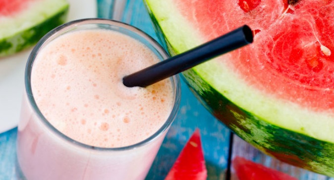 Watermelon Cocktail with Ice Cream