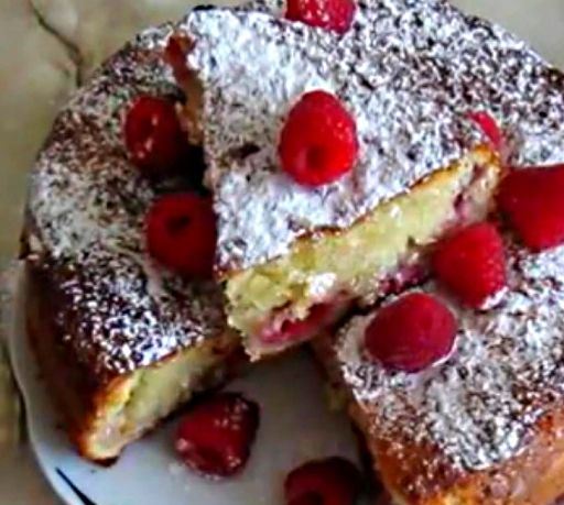 Curd Cake with Raspberries
