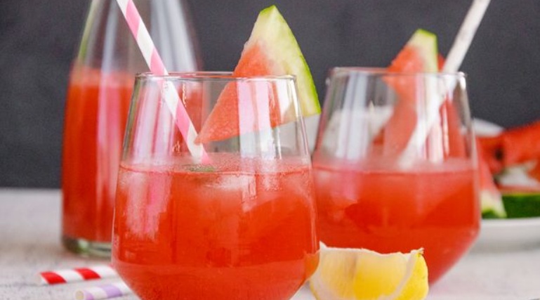 Lemonade with Watermelon and Basil