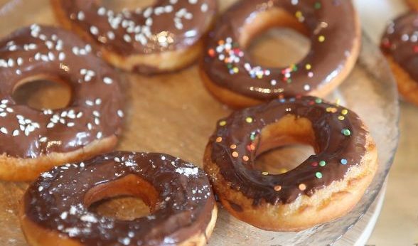 Donuts with Chocolate Glaze
